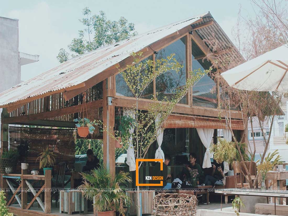 thiết kế quán cafe hoa